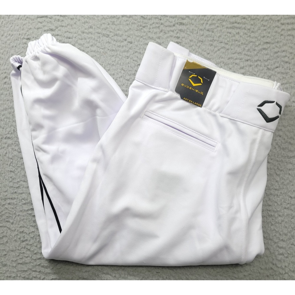 EvoShield Men's 2XL Baseball‎ Knicker Pants White Black Piping NWT